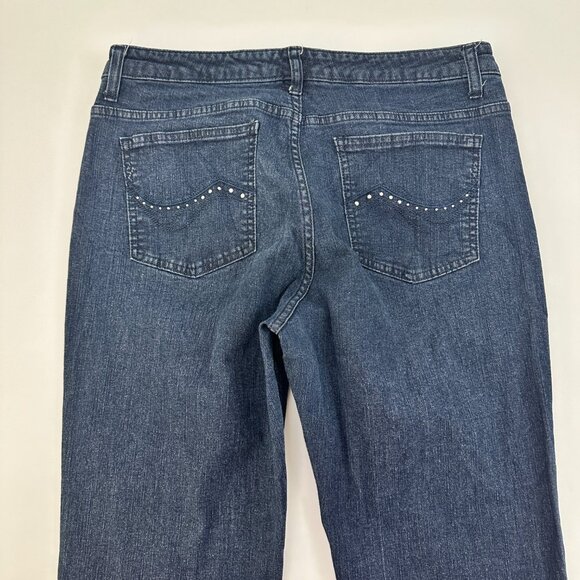 Lee Slender Secret Lower on the Waist Bootcut Women size 14 Dark Blue Denim Jean - Picture 5 of 5